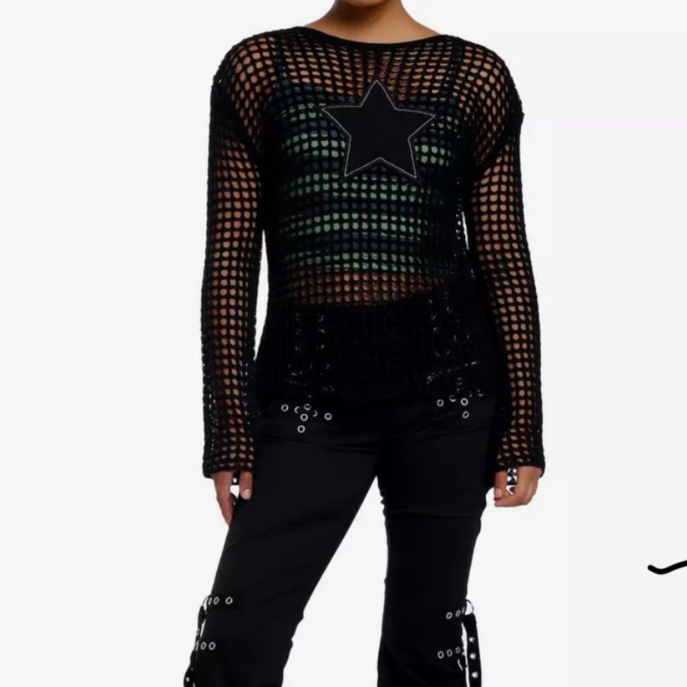 Social Collision Green Stripe Cami Girls Knit Sweater Twofer